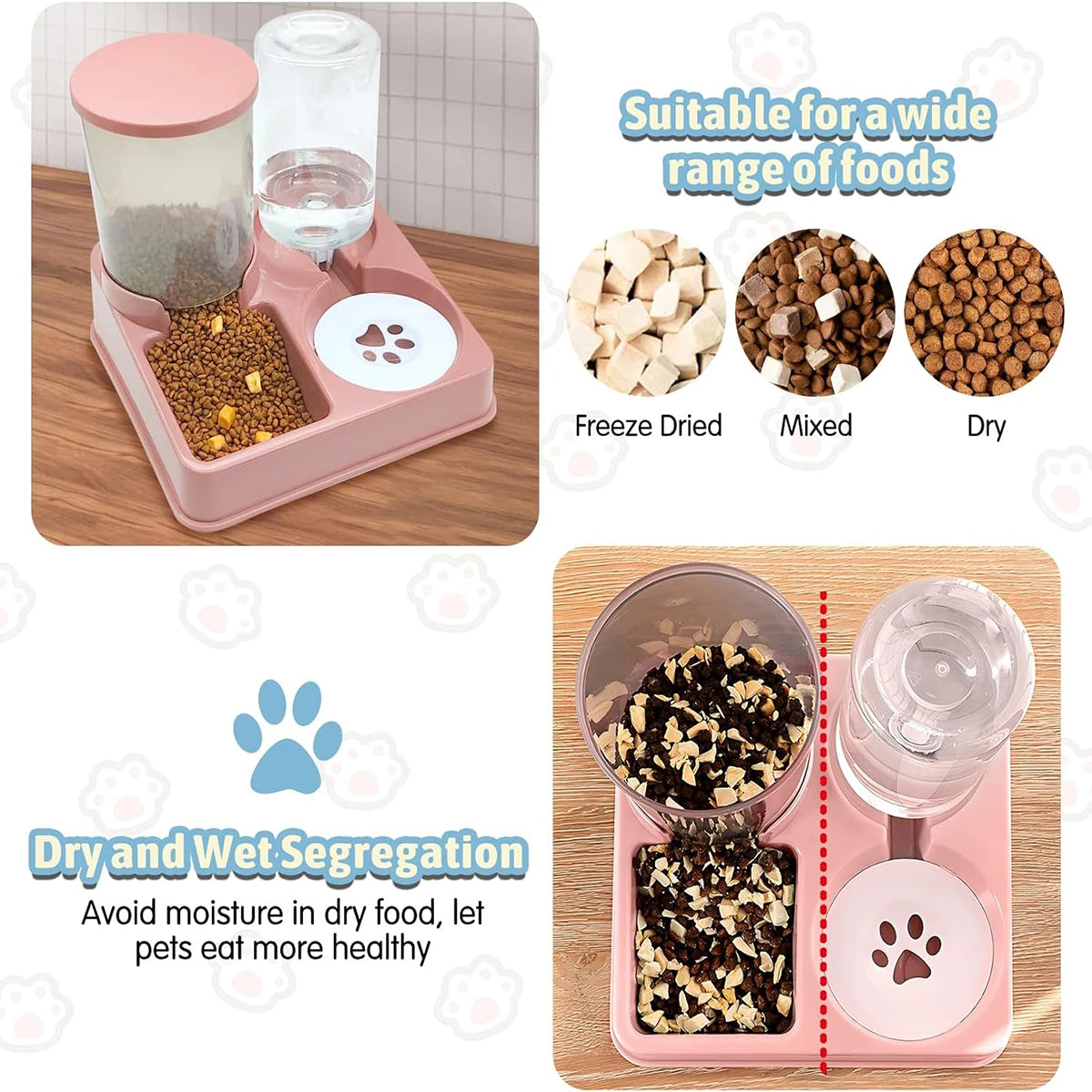Automatic Cat Feeder & Water Dispenser Set