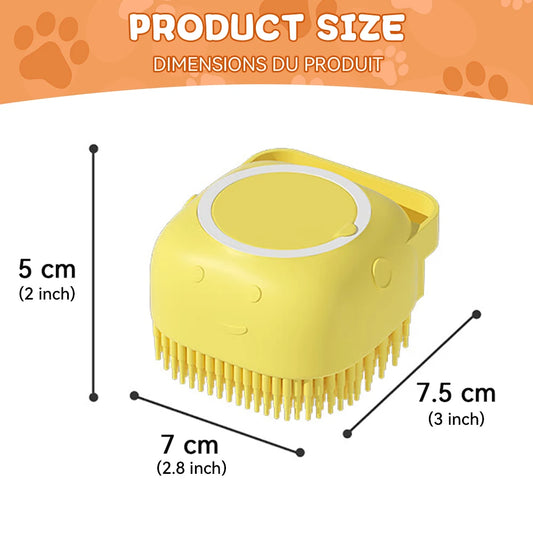 Dog Shower Brush with Shampoo Tank