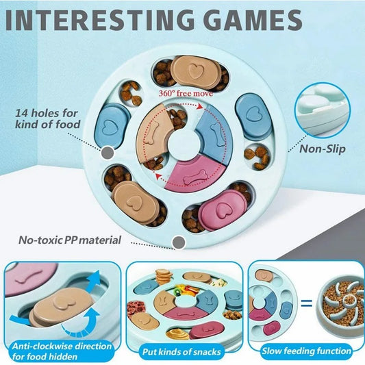 Interactive Slow Feeder Puzzle Bowl for Dogs
