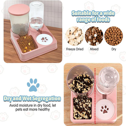 Automatic Cat Feeder & Water Dispenser Set