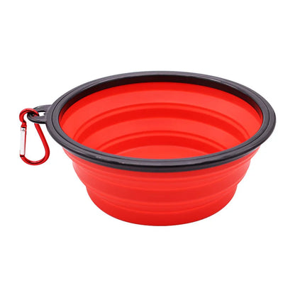 Folding Silicone Dog Bowl with Food & Water