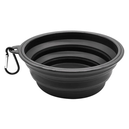 Folding Silicone Dog Bowl with Food & Water