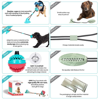 Indestructible Suction Cup Tug Toy