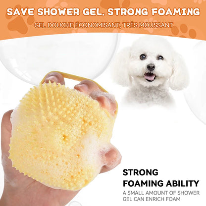 Dog Shower Brush with Shampoo Tank