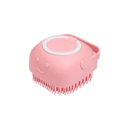 Dog Shower Brush with Shampoo Tank