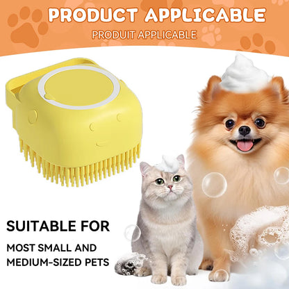 Dog Shower Brush with Shampoo Tank