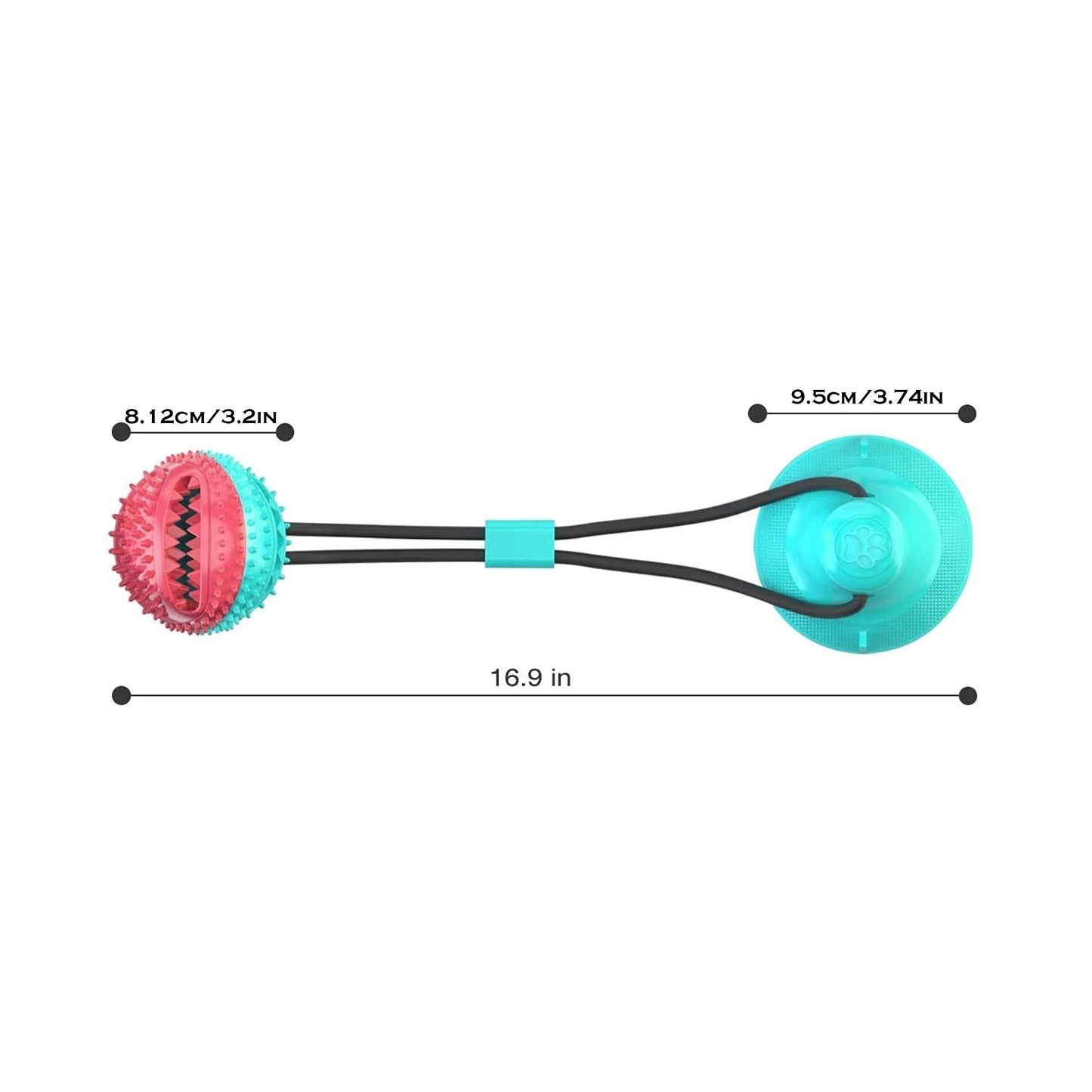 Indestructible Suction Cup Tug Toy